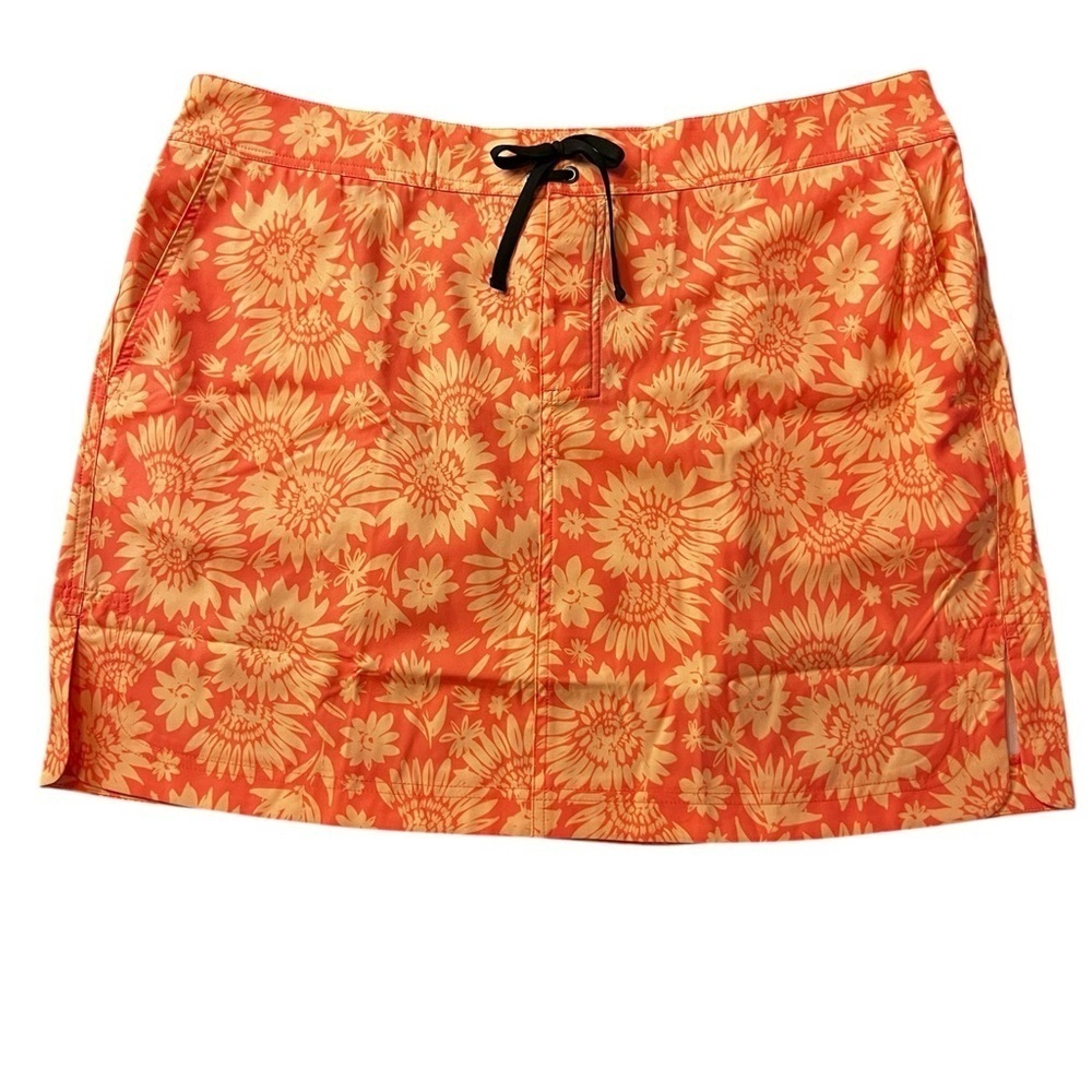 Rip Skirt Floral Orange Swim Coverup Skirt Size XXL NWT
